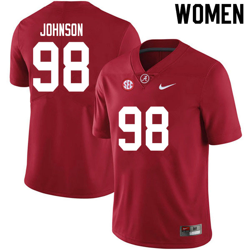 Alabama Crimson Tide Women's Sam Johnson #98 Crimson NCAA Nike Authentic Stitched 2020 College Football Jersey YE16J15SX